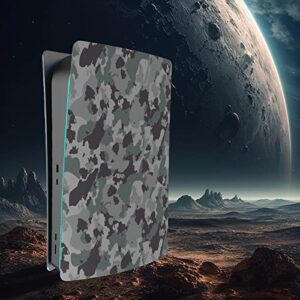 Digital Edition Face Plate Cover Shell for PS5 Console FacePlate, Playstation 5 Accessories Protective Replacement Panels (Gray Camouflage)