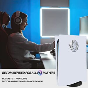 Digital Edition Face Plate Cover Shell with Cooling Vents for PS5 Console Faceplate, Playstation 5 Accessories Protective Replacement Panels (White)