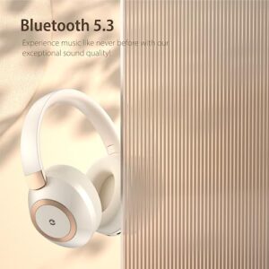 Headphones Wireless Bluetooth, 100H Playtime Active Noise Cancelling Headphones, Wireless Headphones with Microphone, Bluetooth Headphones with Deep Bass, Over-Ear Headphones with Fast Charging