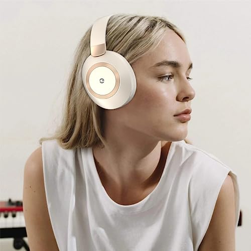 Headphones Wireless Bluetooth, 100H Playtime Active Noise Cancelling Headphones, Wireless Headphones with Microphone, Bluetooth Headphones with Deep Bass, Over-Ear Headphones with Fast Charging