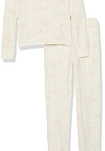Calvin Klein Girls' Bunny Fleece Pajama Set, Leo Zebra
