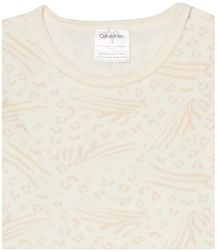 Calvin Klein Girls' Bunny Fleece Pajama Set, Leo Zebra