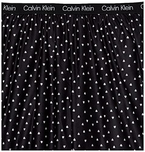 Calvin Klein Girls' Super Soft Brushed Microfleece Pajama Pant, 2-Pack, Black Heart/Pink Plaid, S