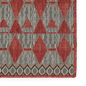 Jaipur Living Vibe Maji 4'X6' Area Rug, Global Red for Outdoor Spaces