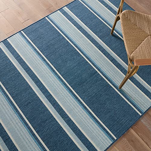 Jaipur Living Vibe Devato 2'6"X8' Area Rug, Coastal Blue for Outdoor Spaces