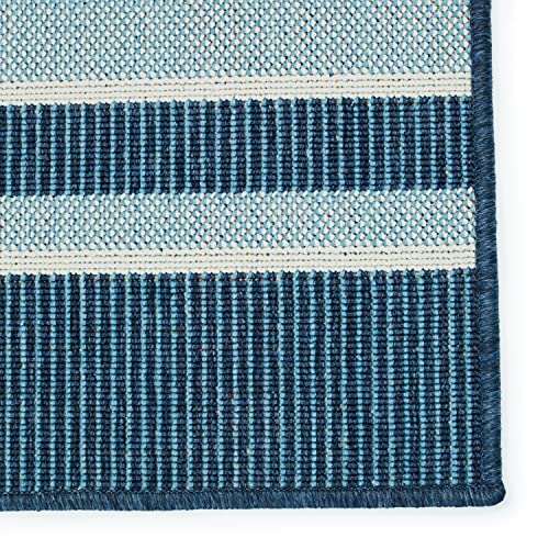 Jaipur Living Vibe Devato 2'6"X8' Area Rug, Coastal Blue for Outdoor Spaces