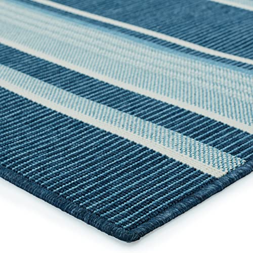 Jaipur Living Vibe Devato 2'6"X8' Area Rug, Coastal Blue for Outdoor Spaces