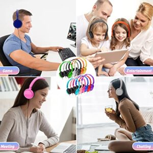 Kids Headphones Bulk 24 Pack Multi-Colors Student Headphones Wired Class Headphones Set for School Classroom Students Children Toddler Boys Girls Teen and Adult