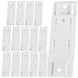 15Pcs Self-Adhesive Desktop Socket Fixer Wall Mount Socket Bracket Power Strip Holder Punch Free Socket Stand for WiFi Router Reusable Socket Fixer for Kitchen Home and Office(white)