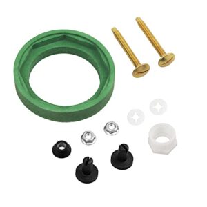 3'' toilet tank to bowl coupling kit, fits for american standard champion 4 toilet parts as738756-0070a, includes gasket, bolts and other essential parts for most 3 inch flush valve opening tanks