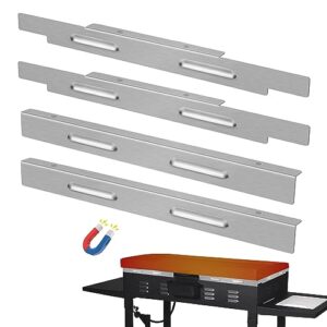 touri stainless steel magnetic wind guards for blackstone griddle 36 inch, blackstone griddle accessories fit blackstone grill for blocking strong wind, saving propane and time