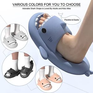 EECH Boys Girls Cloud Shark Slides Kids, 2023 Big Kid Shark Slippers, Upgraded Thick Sole Shark Sandals Shark Shoes Non-Slip for Kids Outdoor Indoor Summer(Blue, 10-11 Little Kid)