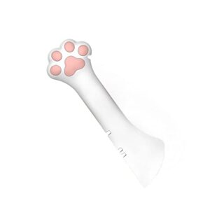 Zerodis Cat Daily Necessities, Pet Canned Spoon for Pet Food Can Supplies Cat Jar Opener Cat Paw Design Multifunction (White)