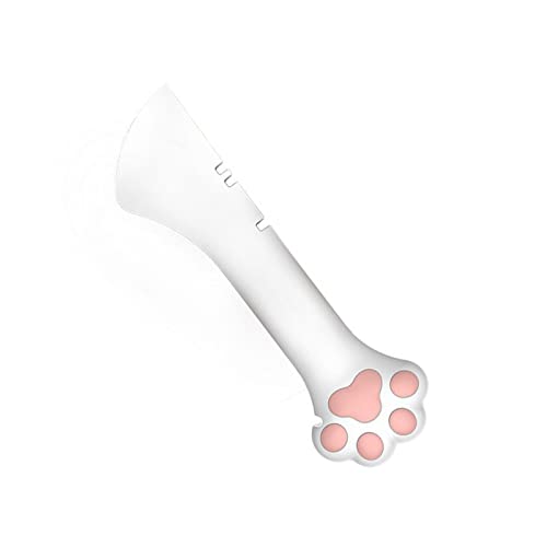 Zerodis Cat Daily Necessities, Pet Canned Spoon for Pet Food Can Supplies Cat Jar Opener Cat Paw Design Multifunction (White)