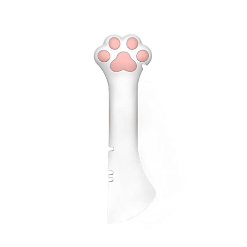 Zerodis Cat Daily Necessities, Pet Canned Spoon for Pet Food Can Supplies Cat Jar Opener Cat Paw Design Multifunction (White)