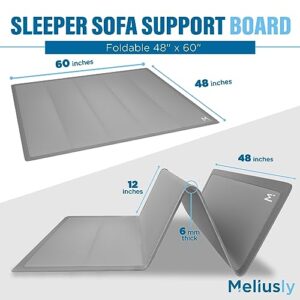 Meliusly® Sleeper Sofa Support Board (48x60 Queen Size) - Sleeper Sofa Support for Sofa Bed, Sleep Sofa Bar Shield for Sofa Bed or Pullout Couch, Cushion Bar Sofa Bed Mattress Support Board Slats