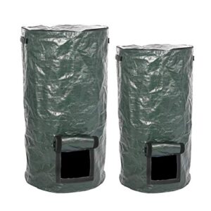 compost bin bag, composter pe trash can for garden and yard reusable garden yard waste bag fast creation of fertile soil large capacity organic compost bin (272)