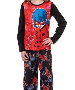 Komar Kids Miraculous Ladybug Girls Be Yourself Girl Power 2 Piece Pajama Set, 8 Multicolored