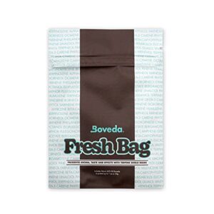 boveda fresh bag travel bag for up to ½ oz – 1 mylar bag preloaded with boveda 2-way humidity pack 62% rh size 4 – humidity pack in resealable bag