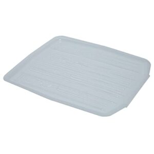 kitchen details countertop draining tray | dimensions: 18"x 15"x 1"| designed for stand alone dish racks | durable | prevents water build up | clear