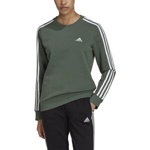 adidas essentials 3-stripes womens fleece sweatshirt xs
