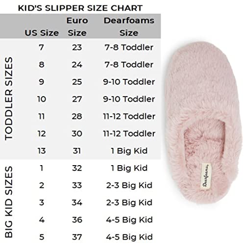 Dearfoams Kids Washable Brin Pile Scuff Slipper, Pale Mauve, US 9-10 Unisex Toddler