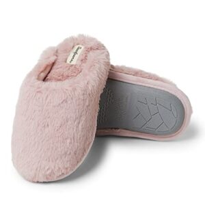 Dearfoams Kids Washable Brin Pile Scuff Slipper, Pale Mauve, US 9-10 Unisex Toddler