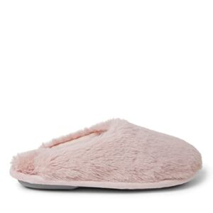 Dearfoams Kids Washable Brin Pile Scuff Slipper, Pale Mauve, US 9-10 Unisex Toddler