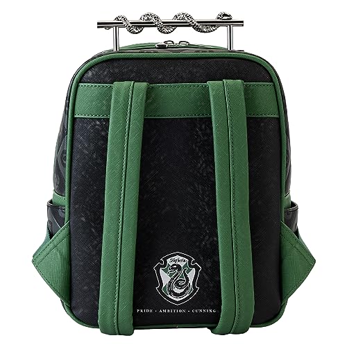 Loungefly Harry Potter: Slytherin Mini-Backpack with Wand Handle, Amazon Exclusive