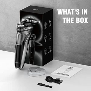 Shavers for Men Electric Razor Pubic Hair, Razors for Men Electric Shaver, Razor Men Electric Waterproof IPX7, Man Electric Shavers with Pop-Up Trimmer, 80000 power-1h Fast Charging-3D Floating Head