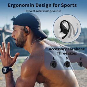 Wireless Earbuds Bluetooth 5.3 Headphone 40hrs Play Wireless earbud with charging case true Wireless Earbuds IP5 Waterproof with Earhooks, Touch Control Ear headphone for Sports Running Workout