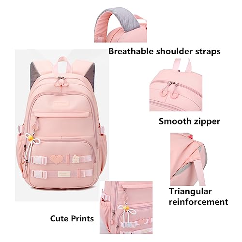 ZHANAO Girls Rolling Backpack Wheeled Backpack for Boys Trolley School Bags Kids Luggage Roller Backpack with Wheels