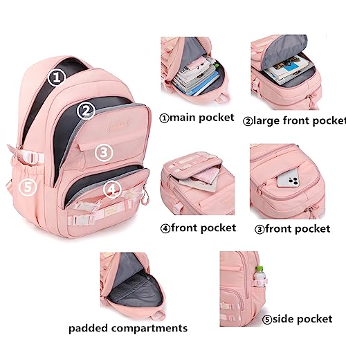 ZHANAO Girls Rolling Backpack Wheeled Backpack for Boys Trolley School Bags Kids Luggage Roller Backpack with Wheels