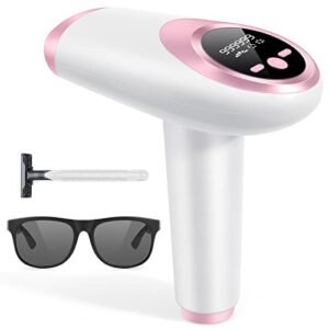 laser hair removal for women and men 3-n-1 ipl device permanent 999,999 flashes fda cleared hair removal for face armpits legs arms bikini line whole body use