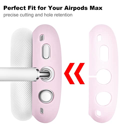 Filoto Case for Airpods Max Headphones, Silicone Cover for Apple Airpod Max,Accessories Cases (Pink)