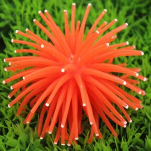 Artificial Sea Anemone Ornaments Silicone Aquarium Fish Tank Decorations Artificial Coral Plant Underwater Decor(Purple)