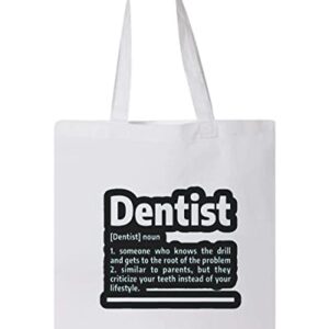 DENTIST DESIGN, Reusable Tote Bag, Lightweight Grocery Shopping Cloth Bag, 13” x 14” with 20” Handles