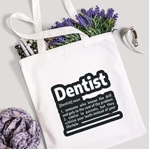 DENTIST DESIGN, Reusable Tote Bag, Lightweight Grocery Shopping Cloth Bag, 13” x 14” with 20” Handles