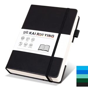 kairuiying lined journal notebook with pen holder, 320 pages journals for writing a5 notebooks college ruled for school/office, pu leather journal for men/women, 100 gsm paper thick journal