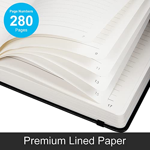 KaiRuiYing Lined Journal Notebook with Pen Holder, 320 Pages Journals for Writing A5 Notebooks College Ruled for School/Office, PU Leather Journal for Men/Women, 100 Gsm Paper Thick Journal