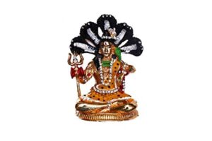 shiva 5 mukhi car dashboard shiv parivar shiva lingam shaligram shivling with stand shivling idol shiva idol size - 8 cm (gold)