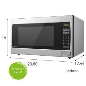 Panasonic Microwave Oven NN-SN966S Stainless Steel Countertop/Built-In with Inverter Technology and Genius Sensor, 2.2 Cubic Foot, 1250W & Nordic Ware Deluxe Microwave Cover, Clear