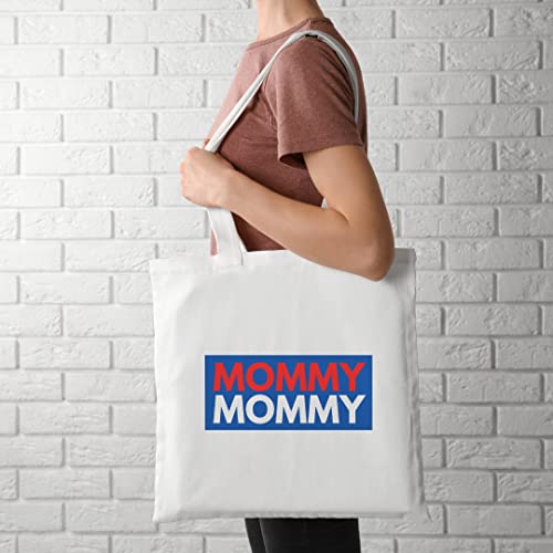 MOMMY MOTHER'S LOVE DESIGN, Reusable Tote Bag, Lightweight Grocery Shopping Cloth Bag, 13” x 14” with 20” Handles