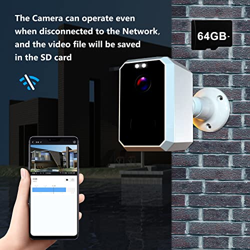 Smart Battery Powered 2k Home Security Cameras Wireless Outdoor WiFi Waterproof Outside Front Door Garage Surveillance Camera Long Range Motion Sensor Night Vision with Phone app Works with Alexa