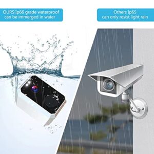 Smart Battery Powered 2k Home Security Cameras Wireless Outdoor WiFi Waterproof Outside Front Door Garage Surveillance Camera Long Range Motion Sensor Night Vision with Phone app Works with Alexa