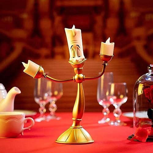 Beauty and The Beast Lumiere Candelabra Lamp, 12.6 inch Beauty and The Beast Lumiere Statue, for Wedding Table and Christmas Party Home Decoration