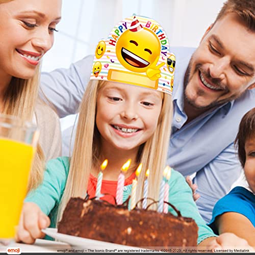 FANCY LAND Birthday Crowns for Kids Classroom 30PCS Emoji Birthday Crowns Party Supplies