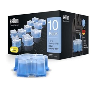 braun clean & renew refill cartridges ccr, replacement shaver cleaner solution for clean&charge cleaning system, pack of 10, packaging may vary