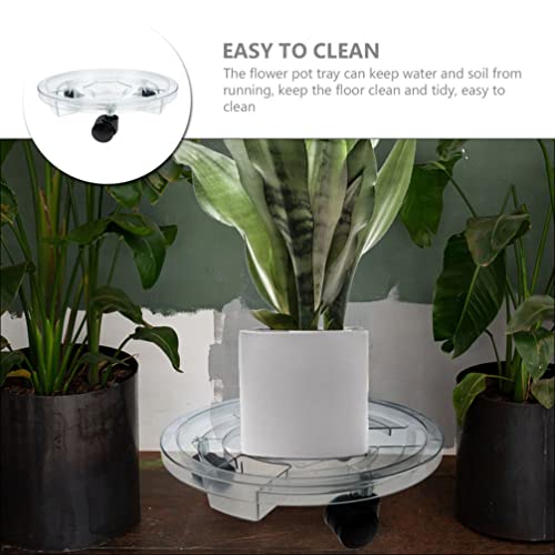 GANAZONO House Plants Plant Caddy with Wheels: Movable Planter Dolly Trolley Tray Flower Pot Pallet Plant Pot Saucer Stand for Tree Flower Planter Shelf House Plants Indoors Live