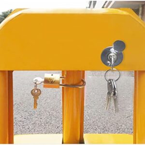 GOOFFY Parking Post, Parking Barrier, for Parking Lot Car Wheel Parking Blocks, Car Ground Lock, Parking Space Lock, Parking Pile Parking Space Lock Parking